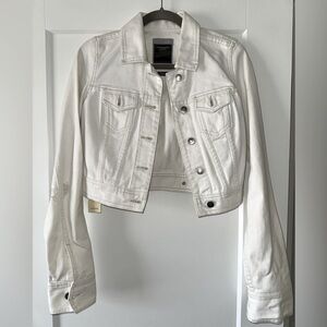 Abercrombie white denim jacket NEW